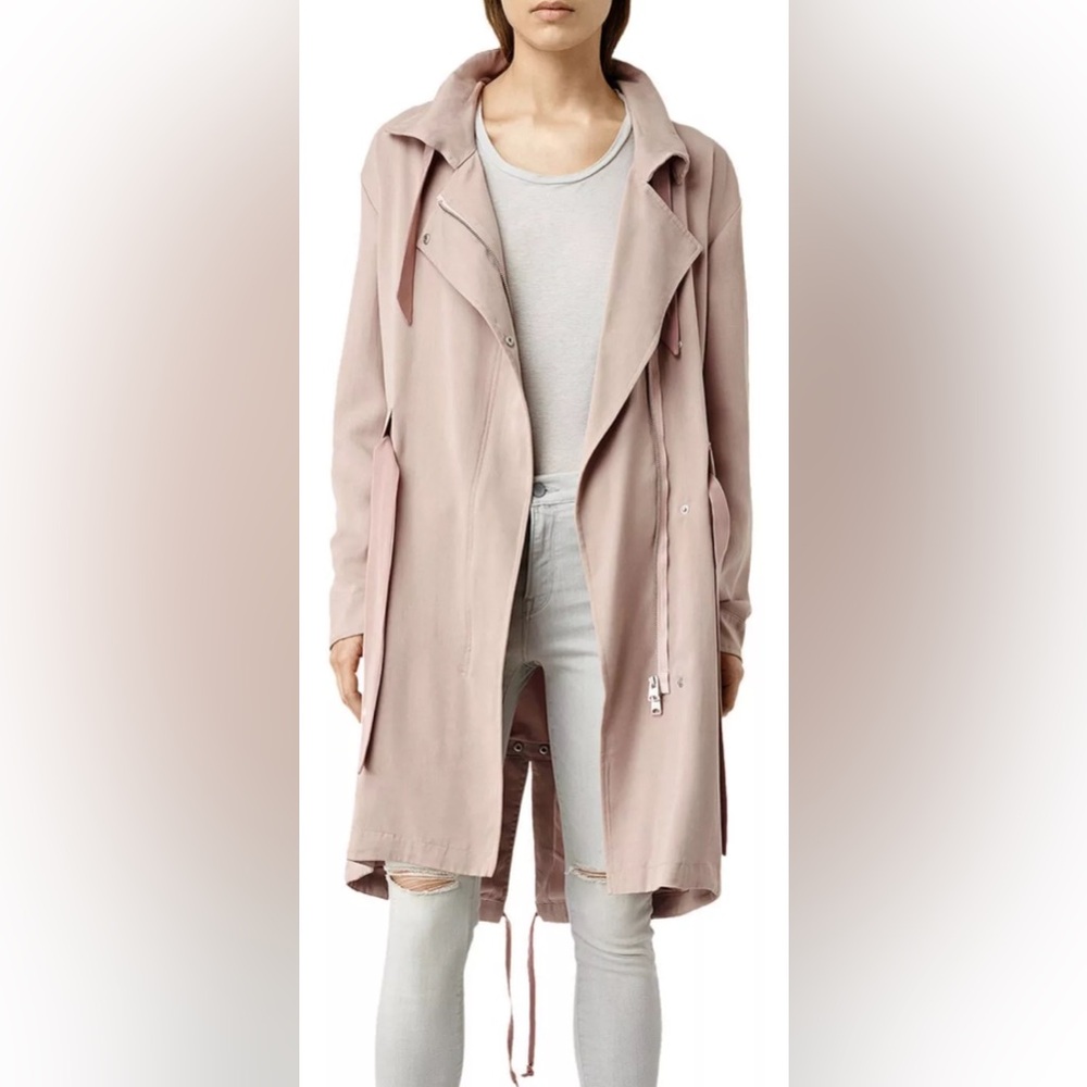 All Saints Aiya Parka Jacket Dusty Pink size US 2